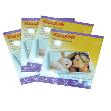 Kodak 230gsm Premium High glossy Photo paper A4 Box