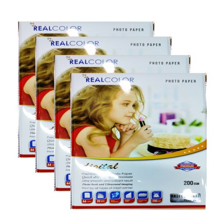 Real Color 200 gsm Premium Photo Paper A4 Size