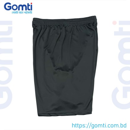 Solid Matte Black Color Mesh Fabrics Short Pant For Men - 6151