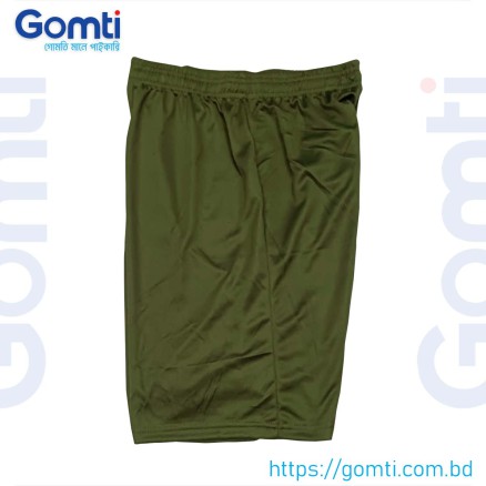 Green Olive Color Mesh Fabrics Short Pant For Men - 6152