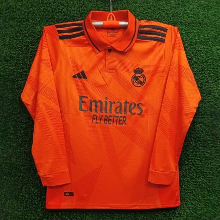 Real Madrid Full Sleeve Polo Embroidery Jersey For Men_6246
