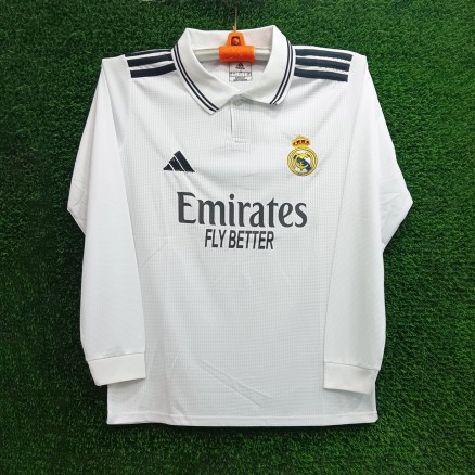 Real Madrid Full Sleeve Polo Embroidery Jersey For Men_6254