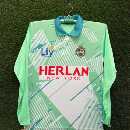 Dhaka Capitals Polo Full-Sleeve BPL 4part  Cricket Jersey For Men -8652