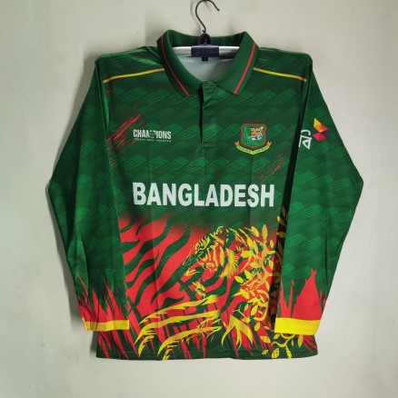 Bangladeh Cricket Champions Trophy Full-Sleeve Polo jersey 2025 For Men_2103