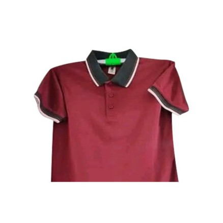 PK Polo For Men_ Maroon Jersey (Black Collar)_5112