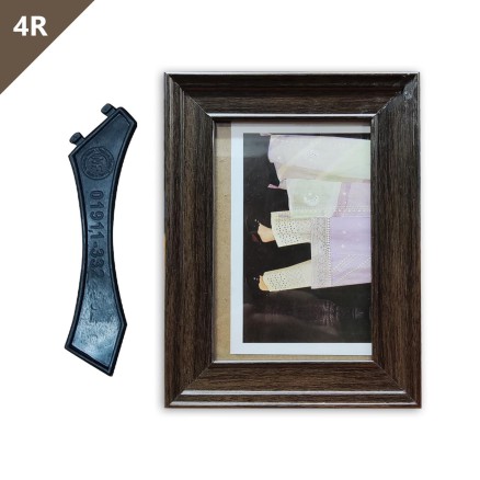 4R Black Wooden Color [1 inches] Photo Frame_4005