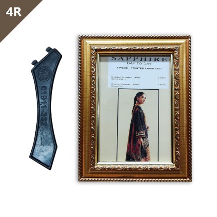 4R Golden Color [1 inches] Photo Frame_4006
