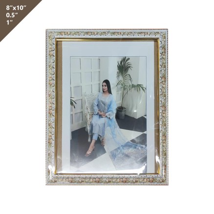 8''x10'' White Golden Photo Frame_4025