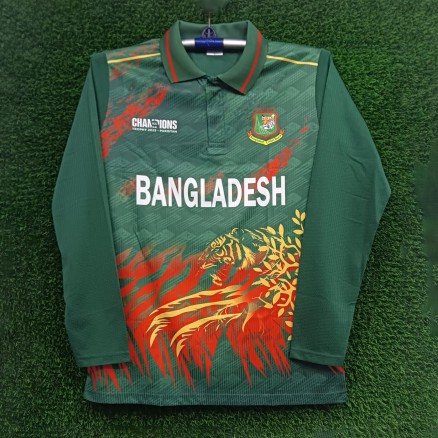 Bangladesh Cricket Full Sleeve Embroidery Football Jersey For Men_6149