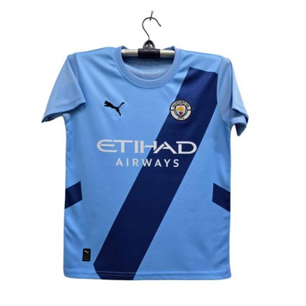 Manchester City Embroidery Football Jersey For Boy_3854