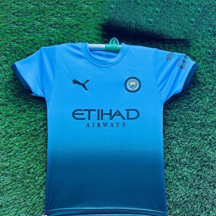 Manchester City Embroidary Gol Gola Football Jersey For Boy -8723