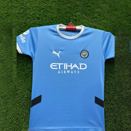 Manchester City Embroidary Gol Gola Football Jersey For Boy -8729
