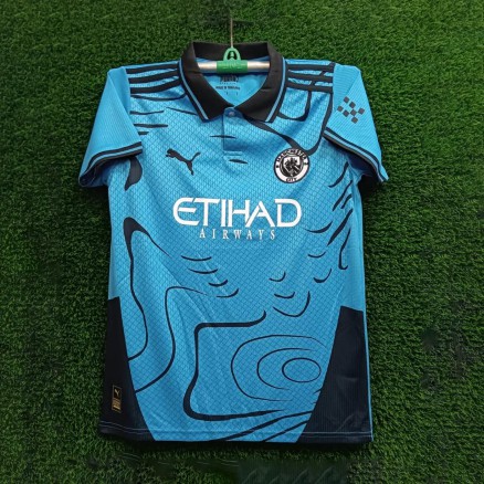 Manchester City Embroidery Polo Jersey For Men - 6006