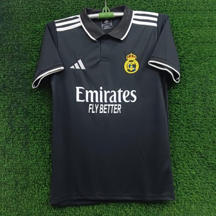 Real Madrid Embroidery Polo half-sleeve Jersey For Men - 6020