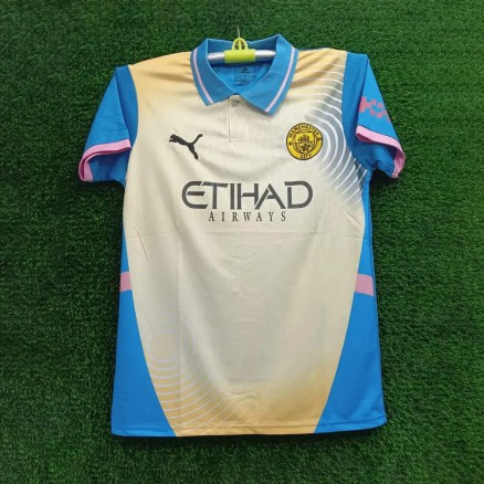 Manchester City  Embroidery Polo half-sleeve Jersey For Men - 6001