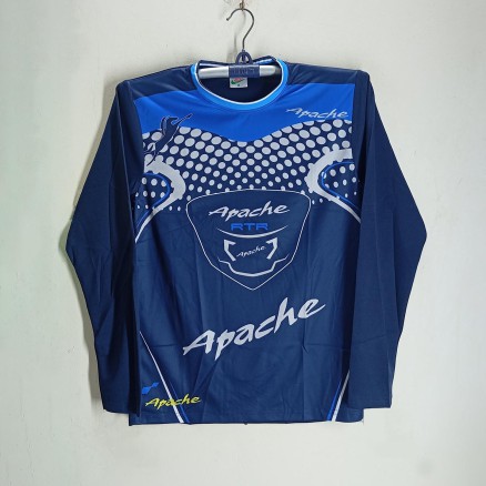 Apache Full Sleeve Bike Jersey For Man - Bike T Shirt For Man - Apache Bike Jersey_682_Blue