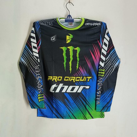 Monster Full Sleeve Bike Jersey For Men - Pro Circuit Thor Jersey - Monster Bike Jersey_577