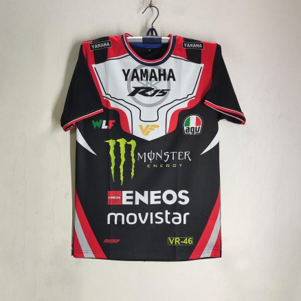 YAMAHA R15 Short Sleeve Bike Jersey For Men - Monster Jersey - Bike Jersey_580_Red