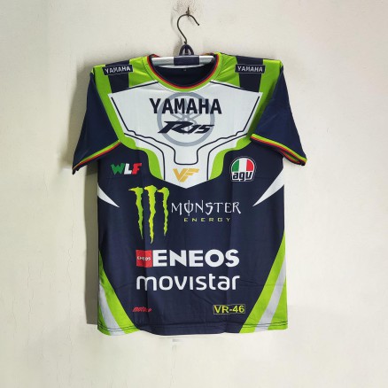 YAMAHA R15 Short Sleeve Bike Jersey For Men - Monster Jersey - Bike Jersey_580_Green