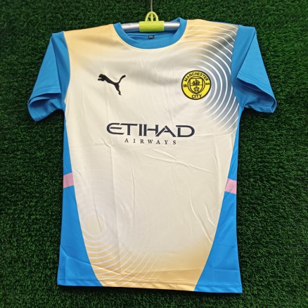 Manchester City Embroidery Football Jersey For Boy -6357