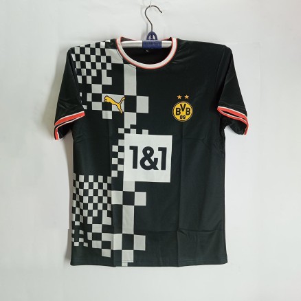Borussia Short Sleeve Football Jersey For Men - Borussia Jersey 2025-26_259_Black