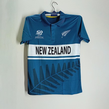 New Zealand T20 World Cup Jersey - Short Sleeve Collar Polo Jersey For Men -New Zealand Jersey 2025_119_Pest
