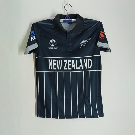 New Zealand World Cup Jersey - Short Sleeve Collar Polo Cricket Jersey For Men - New Zealand Jersey 2024-2025_432