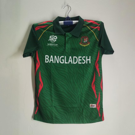 Bangladesh T20 World Cup Jersey - Short Sleeve Polo Jersey For Men - Bangladesh Cricket Jersey 2025-26_137_Green
