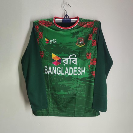 Bangladesh Full Sleeve Cricket Jersey For Men - Robi Bangladesh Jersey For Men - Bangladesh Cricket Jersey 2025_337_Green