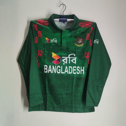 Bangladesh Short Sleeve Collar Cricket Jersey For Men - Robi Polo Jersey For Men - Bangladesh Cricket Jersey 2024_346_Green