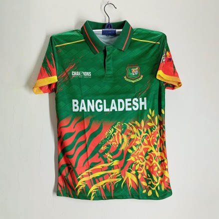 Bangladesh ICC Champions Trophy Premium Jersey For Man - Half Sleeve Polo T Shirt - Bangladesh Cricket Jersey 2025-26_469_Green