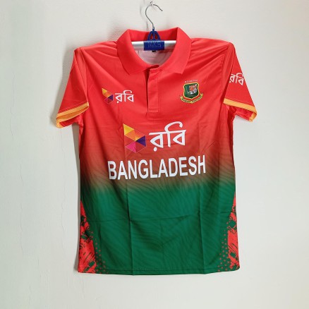 Bangladesh T 20 Jersey - Robi Short Sleeve Polo Cricket Jersey For Men - Bangladesh Cricket Jersey 2025-2026_2101