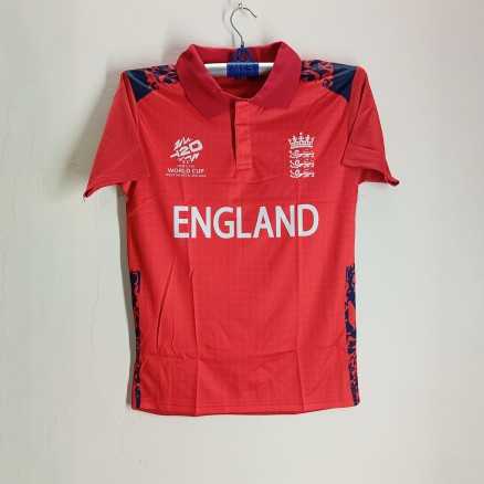 England T20 World Cup Jersey - England Short Sleeve Polo Jersey For Men - England Jersey 2025-26_135_Red