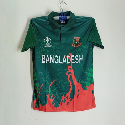 Bangladesh Cricket World Cup Jersey - Short Sleeve Polo Jersey For Men - Bangladesh Cricket Jersey 2024-25_178_Green