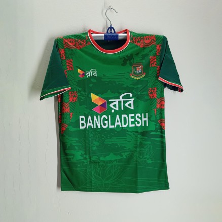 Bangladesh Short Sleeve Cricket Jersey For Men - Robi Cricket Jersey - Bangladesh Cricket Jersey 2025-2026_334_Green