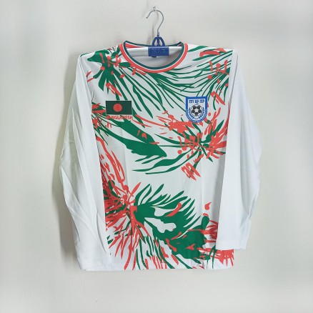 Bangladesh Football Jersey - Full sleeve Football Jersey for Man -Football Jersey_157_White