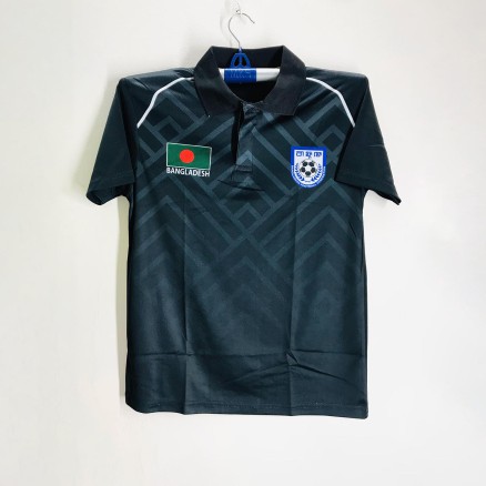 Bangladesh Football Jersey - Short Sleeve Collar Football Jersey for Man -Football Jersey_256_Black