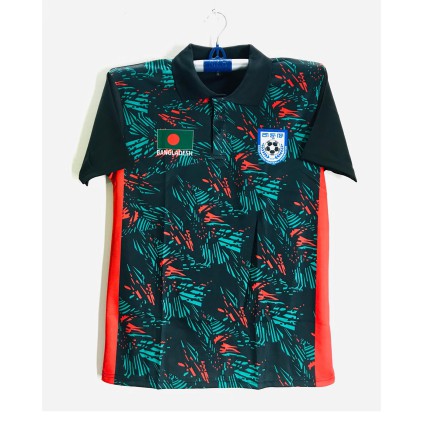 Bangladesh Football Jersey - Short Sleeve Collar Football Jersey for Man -Football Jersey_271_Black