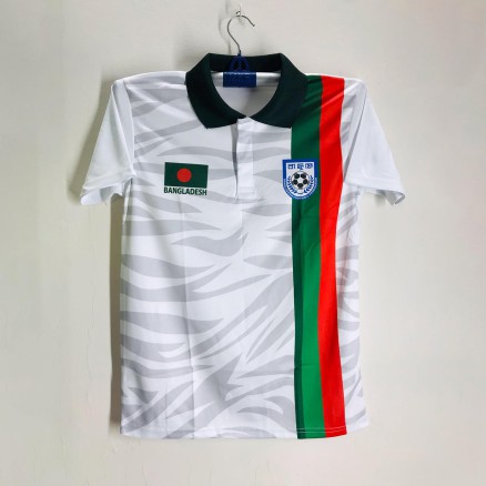 Bangladesh Football Jersey - Short Sleeve Collar Polo Jersey for Man -Football Jersey_283_White