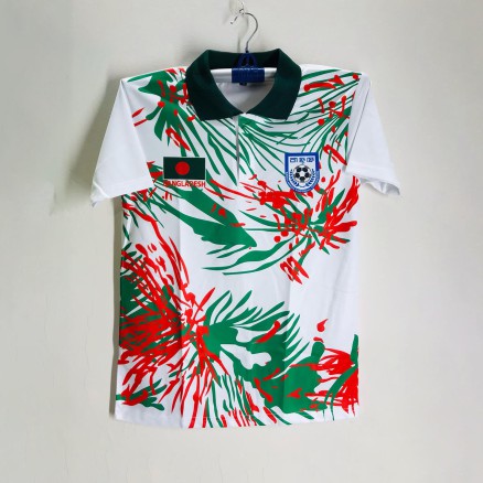 Bangladesh Football Jersey - Short Sleeve Collar Football Jersey for Man -Football Jersey_295_White
