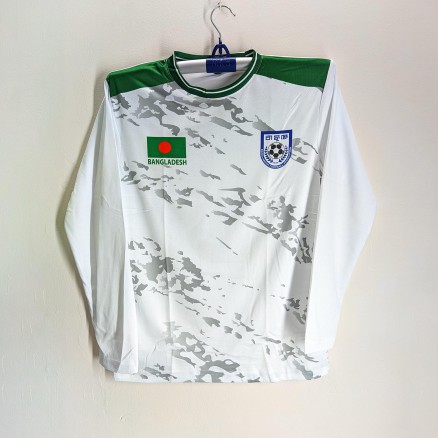 Bangladesh Football Jersey - Full sleeve Football Jersey for Man -Football Jersey_225_White