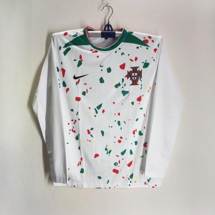 Portugal Full sheeve Golgola Football Jersey for men - Portugal Away Jersey_713_White