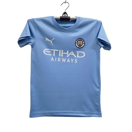 Manchester City Embroidery Football Jersey For Boy_3861
