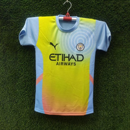 Manchester City Golgola Embroidary Football Jersey for Boy_15563
