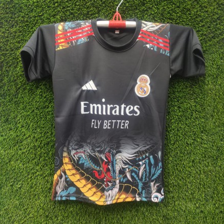 Real Madrid Golgola Embroidary Football Jersey for Boy_15566