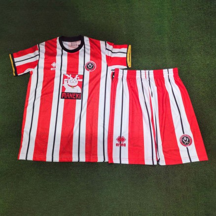 Sheffield United Golgola Half-sleeve Embroidery Football Jersey and Short-pant for Men_9660