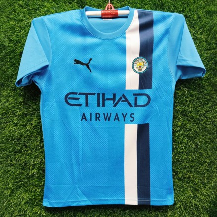 Manchester City Sublimation Golgola Half-sleeve Foortball Jersey for Boy_16032