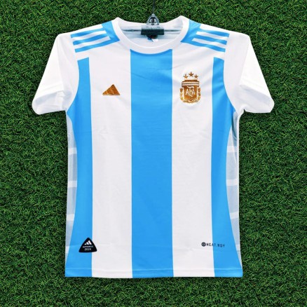 Argentina Sublimation Golgola Half-sleeve Foortball Jersey for Boy_16040