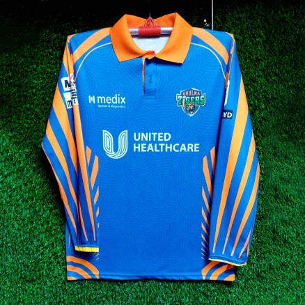 Khulna Tigers Embroidery Polo Full-Sleeve  BPL Cricket Jersey for Men_3104