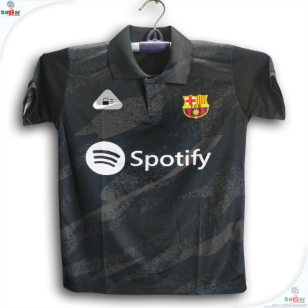Barcelona ‍Sublimation Polo Half-sleeve football for Boy __03